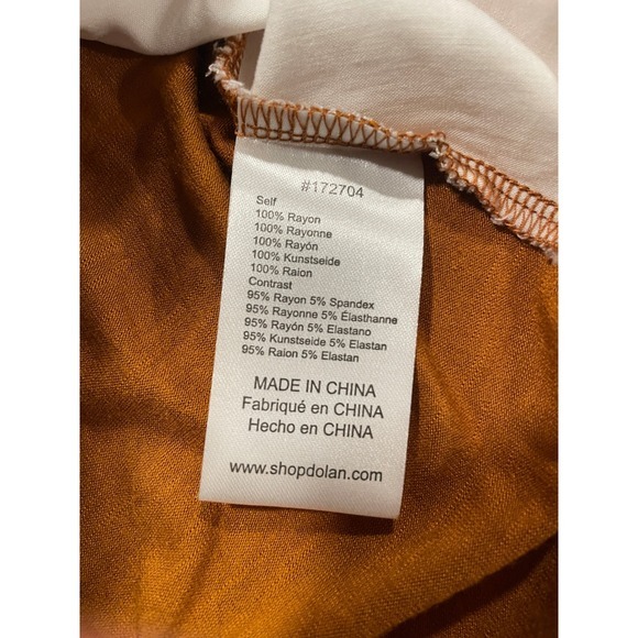 Dolan Anthropologie‎ Palm Tank Top Sleeveless Casual Summer Blouse Brown Ivory S - Picture 5 of 6